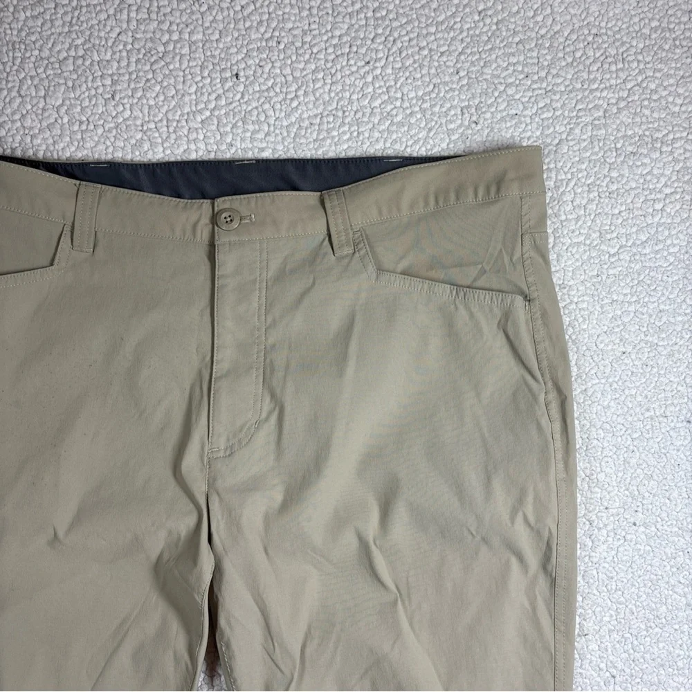 Eddie Bauer Tech Pants Men Tan Size 38 x 30 Lightweight Stretch Fabric Outdoor - Picture 3 of 16